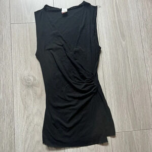 Aqua Womens black sleveless blouse|Top| sz small